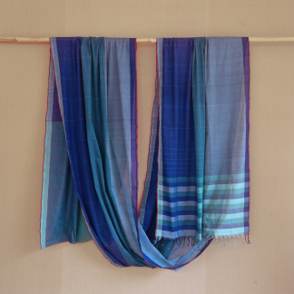 Three colour stripes saree 123