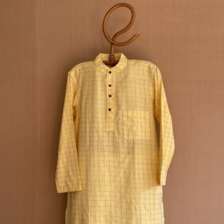 Hand block printed knee length kurta 180a