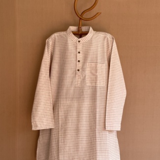 Hand block printed knee length kurta 181a