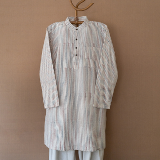 Hand block printed knee length kurta 165