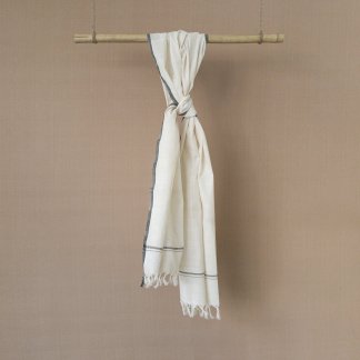 Hand spun & hand woven stole 01