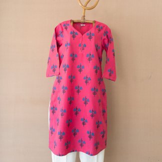 Hand block printed kurta 142