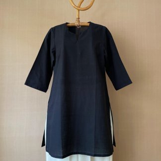 Mangalagiri black short kurta 110