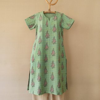 Hand Block Printed Long Kurta 258