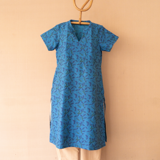 Hand Block Printed Long Kurta 332