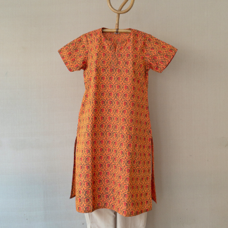 Hand Block Printed Long Kurta 335