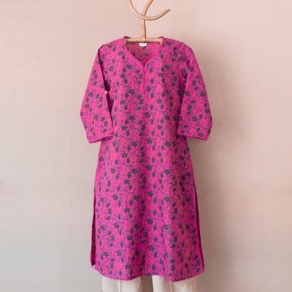 Hand block Printed Long Kurta 215