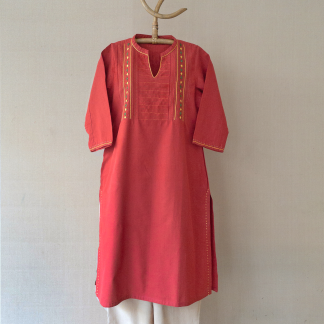Hand Embroidered Long Kurta 313