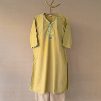 Hand Embroidered Long Kurta 316