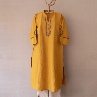 Hand Embroidered Long Kurta 317