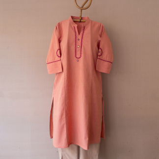 Hand Embroidered Long Kurta 318
