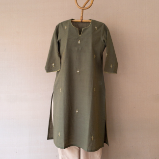 Hand Embroidered Long Kurta 322