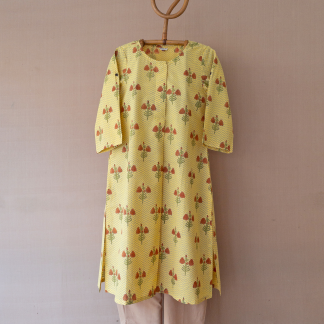 Hand Block Printed Long Kurta 326