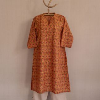 Hand Block Printed Long Kurta 338