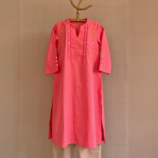 Hand Embroidered Long Kurta 352