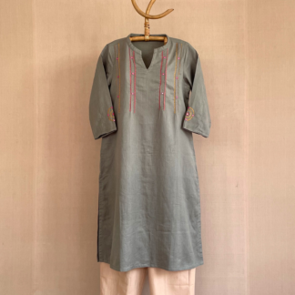 Hand Embroidered Long Kurta 353