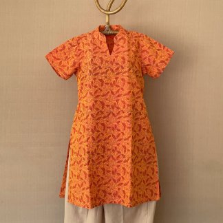 Hand block printed short kurta 277