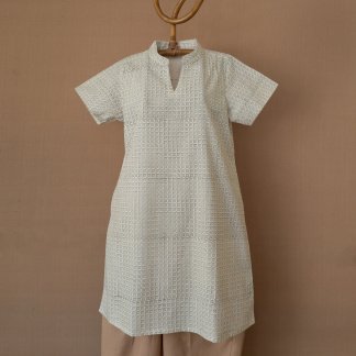 Hand block printed short kurta 283