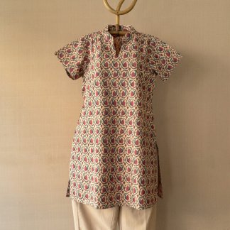 Hand block printed kurta 307