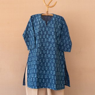 Indigo Dabu Printed Short Kurta 202