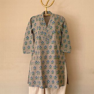 Hand Block Printed Short Kurta 273