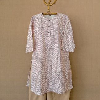 Hand Block Printed Short Kurta 284