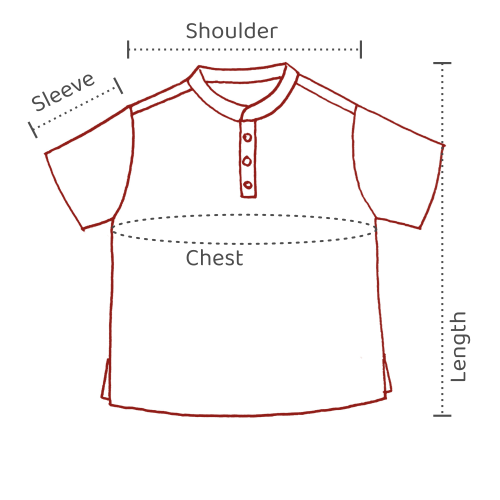 Men's Short Kurtas – 1/2 Sleeves